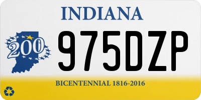 IN license plate 975DZP