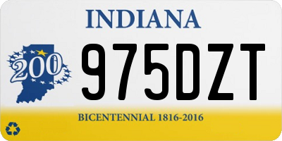 IN license plate 975DZT