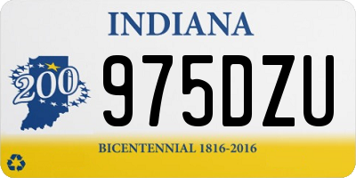 IN license plate 975DZU