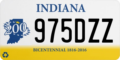 IN license plate 975DZZ