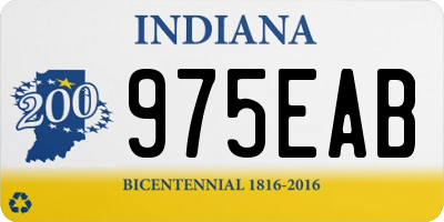 IN license plate 975EAB
