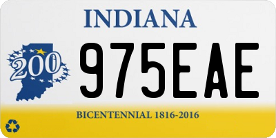 IN license plate 975EAE
