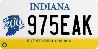 IN license plate 975EAK