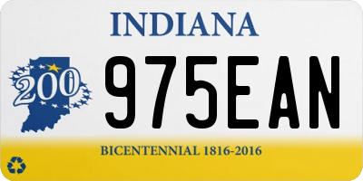IN license plate 975EAN