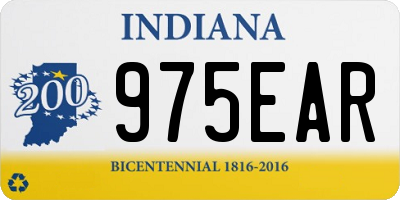 IN license plate 975EAR