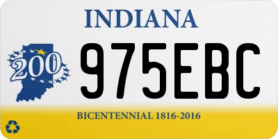 IN license plate 975EBC