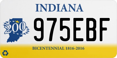 IN license plate 975EBF