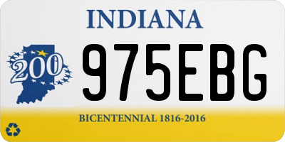 IN license plate 975EBG