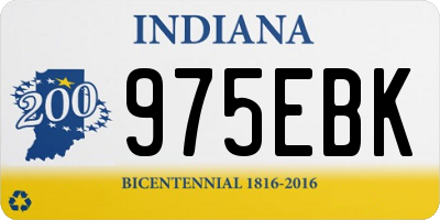 IN license plate 975EBK