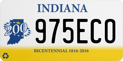 IN license plate 975ECO