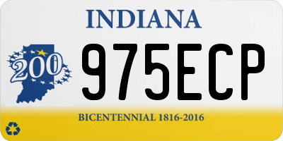 IN license plate 975ECP