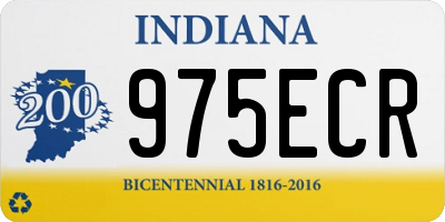 IN license plate 975ECR