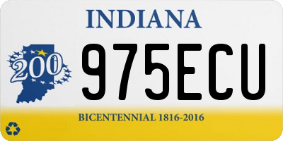 IN license plate 975ECU