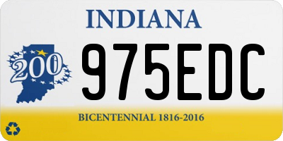 IN license plate 975EDC