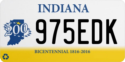 IN license plate 975EDK
