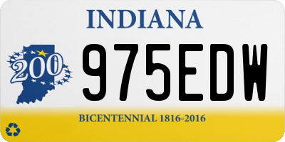 IN license plate 975EDW