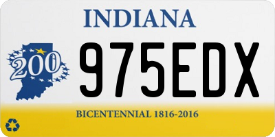 IN license plate 975EDX