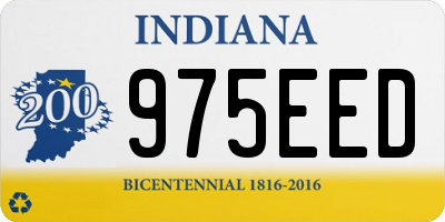 IN license plate 975EED