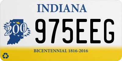 IN license plate 975EEG