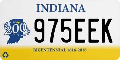 IN license plate 975EEK