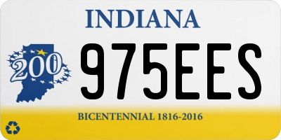 IN license plate 975EES