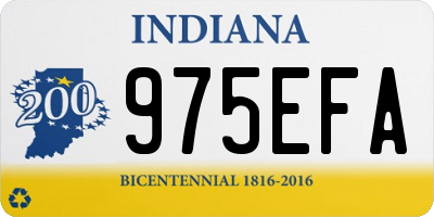 IN license plate 975EFA