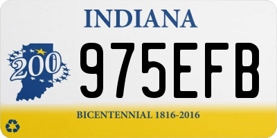 IN license plate 975EFB