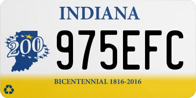 IN license plate 975EFC