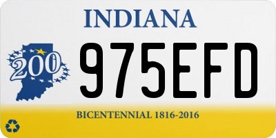 IN license plate 975EFD