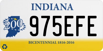 IN license plate 975EFE