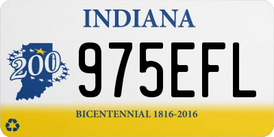 IN license plate 975EFL