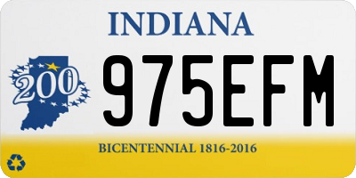 IN license plate 975EFM