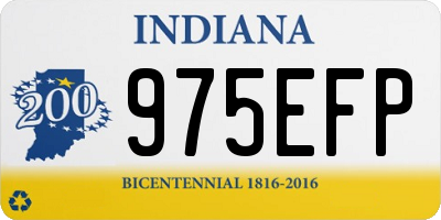 IN license plate 975EFP