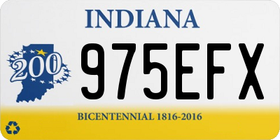 IN license plate 975EFX