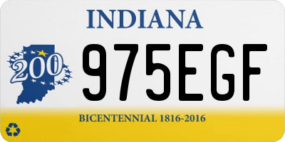 IN license plate 975EGF