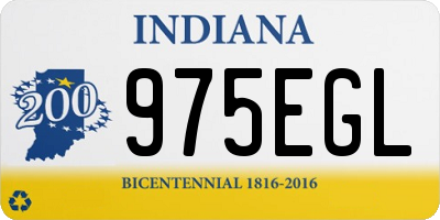 IN license plate 975EGL