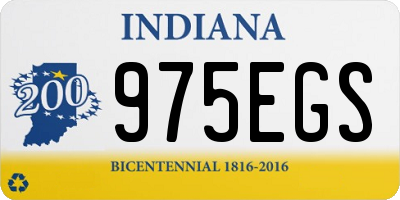 IN license plate 975EGS