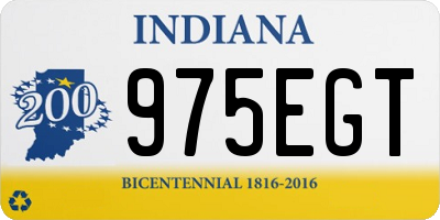 IN license plate 975EGT