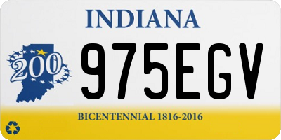 IN license plate 975EGV