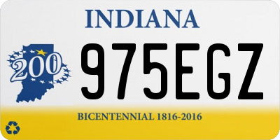 IN license plate 975EGZ