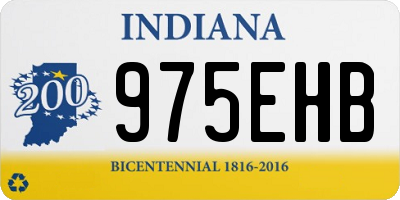 IN license plate 975EHB