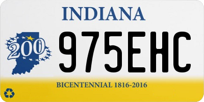 IN license plate 975EHC