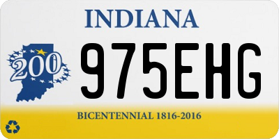 IN license plate 975EHG