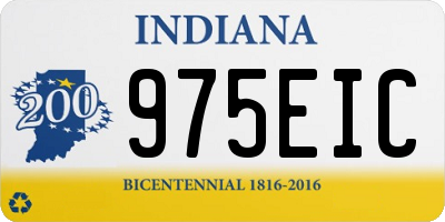 IN license plate 975EIC