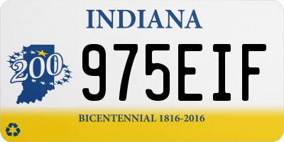 IN license plate 975EIF