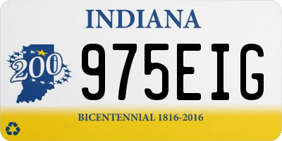 IN license plate 975EIG