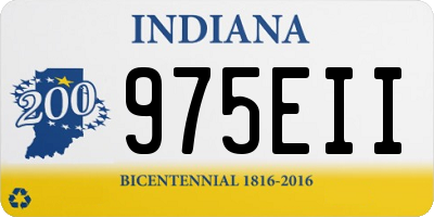 IN license plate 975EII