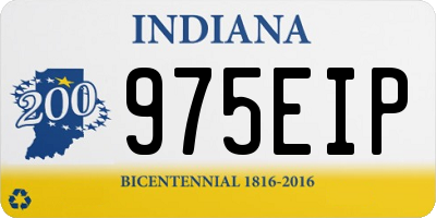 IN license plate 975EIP