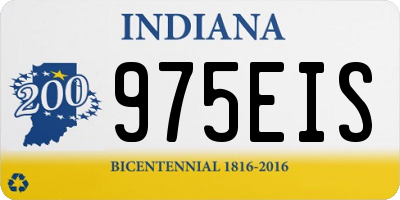 IN license plate 975EIS