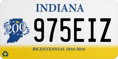 IN license plate 975EIZ